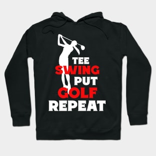 FUNNY Golf Quote Red Black Hoodie